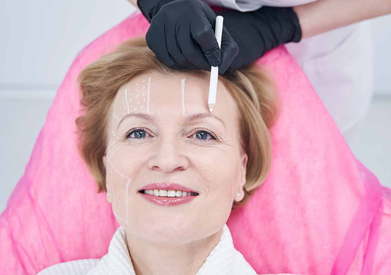 Brow Lift 1 brow lift pretreatment