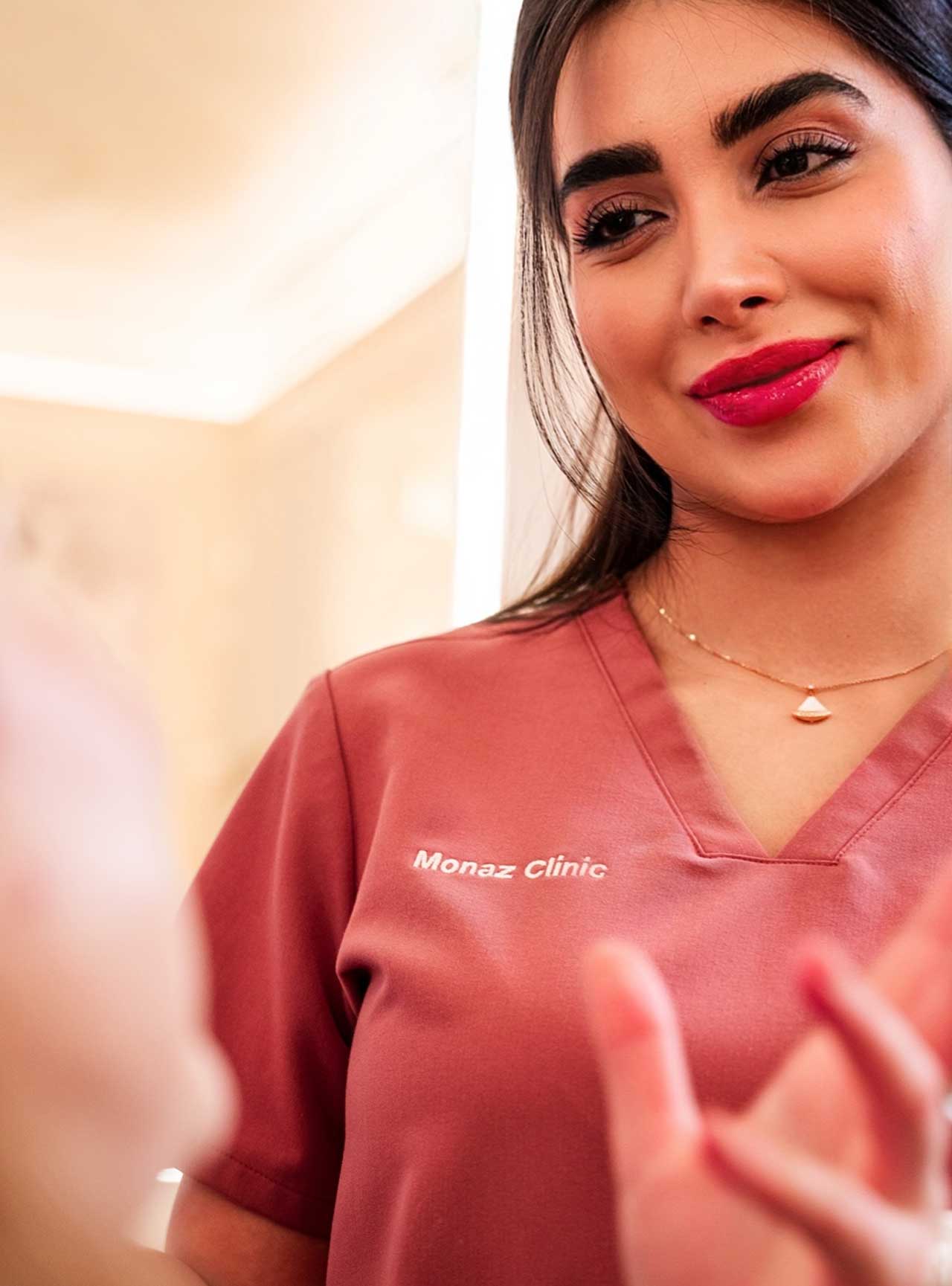 Nefertiti Neck Lift 1 Specialist consultation at Monaz Clinic for Anti-Wrinkle Injections for Nefertiti Neck Lift to improve sagging skin and jowls.