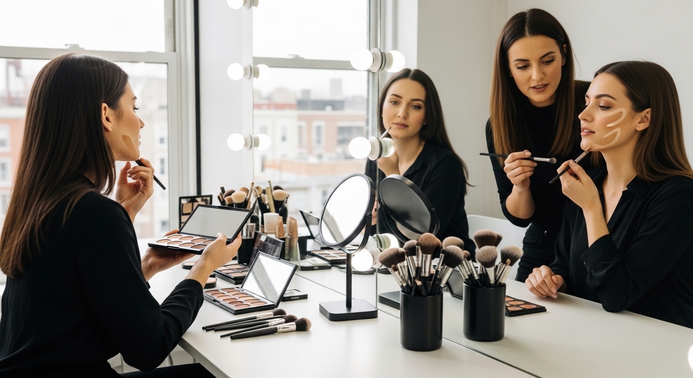 jawline contouring, makeup tutorial, defined jaw