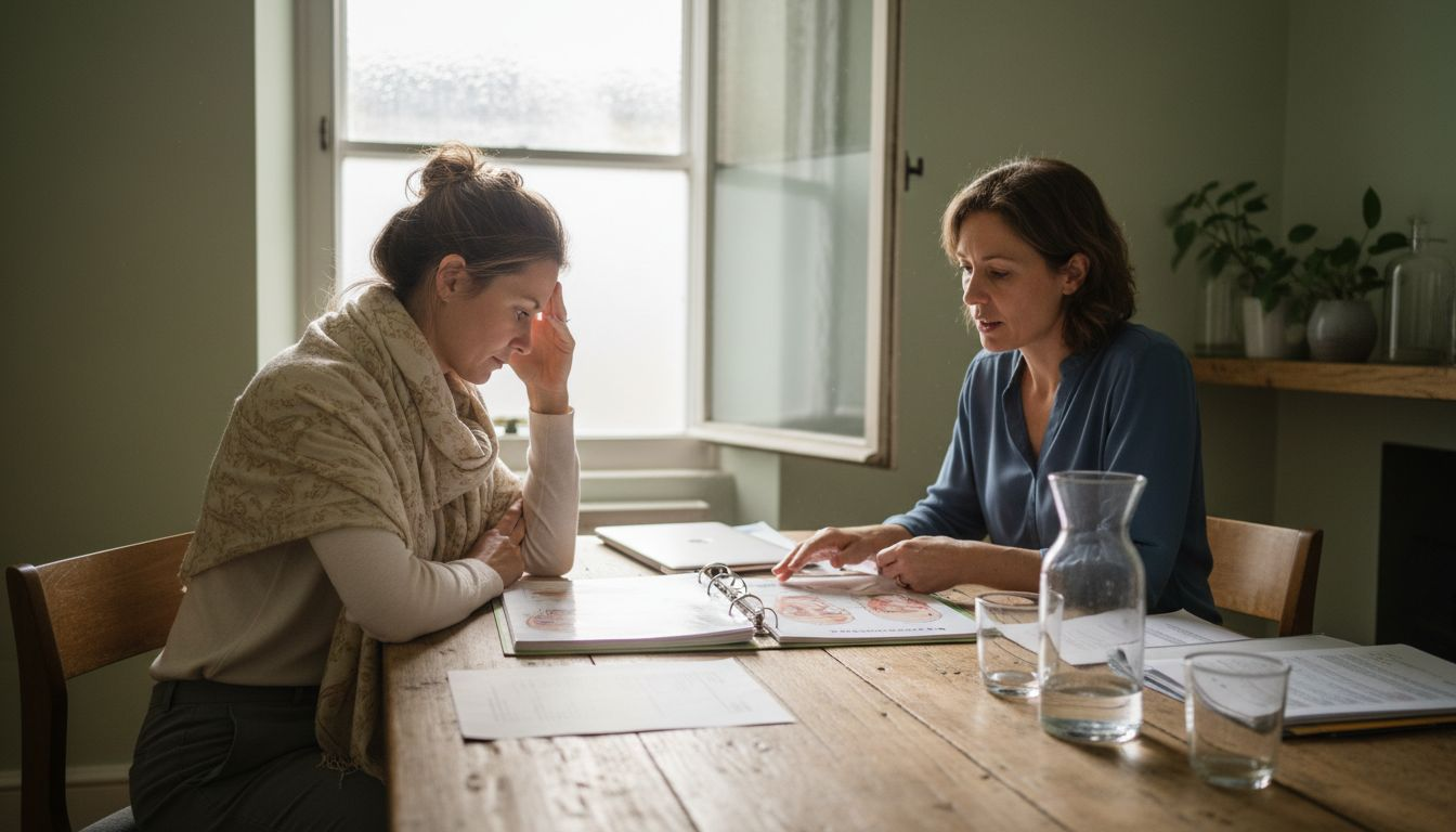 Woman consulting about upper face treatments