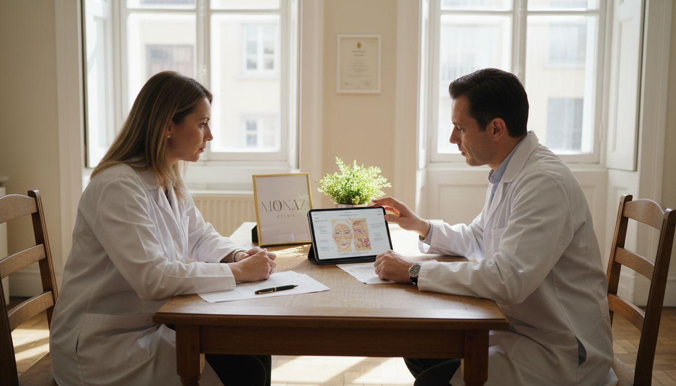 Facial rejuvenation consultation in clinic