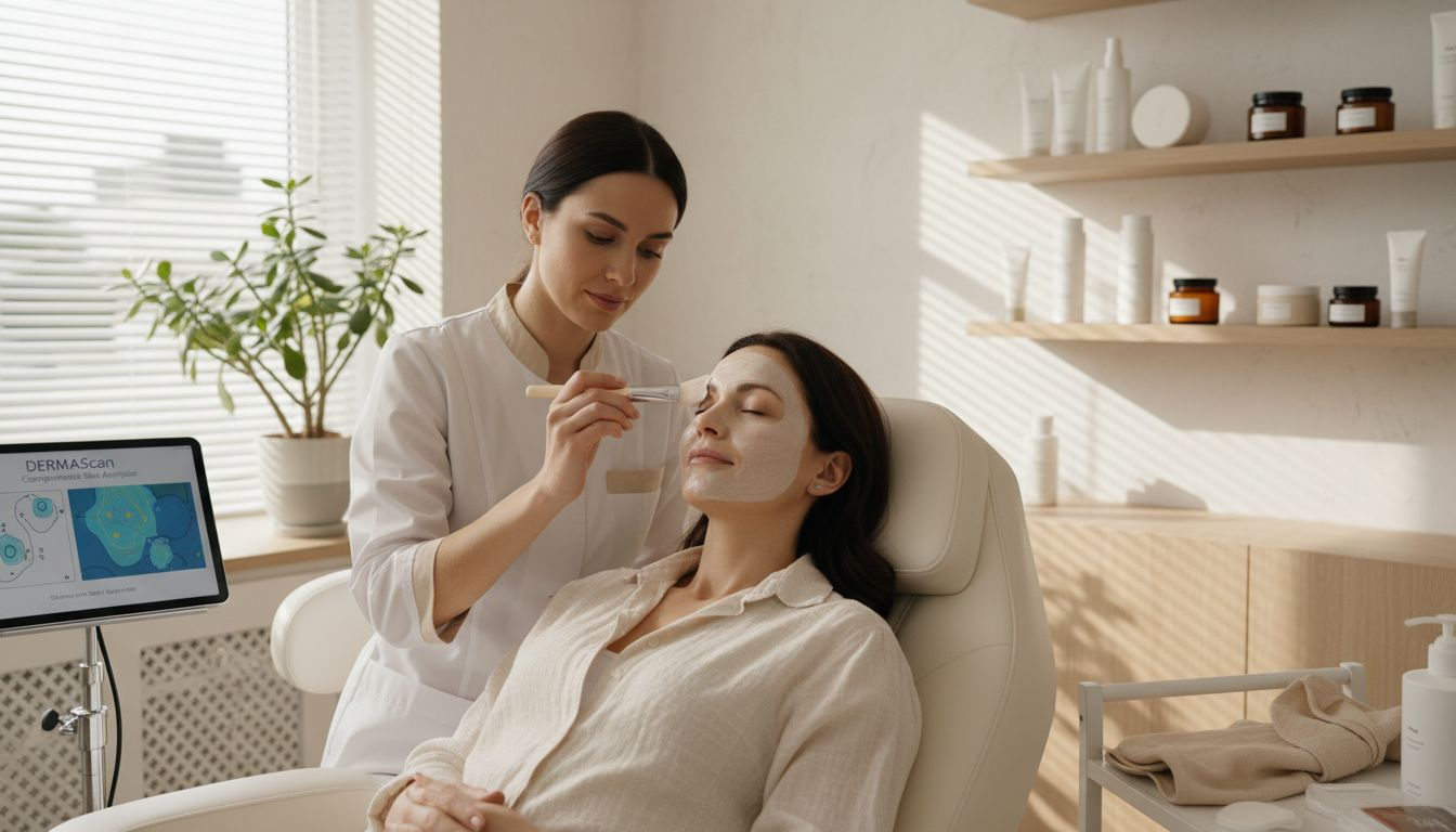 Client enjoying bespoke facial at London clinic