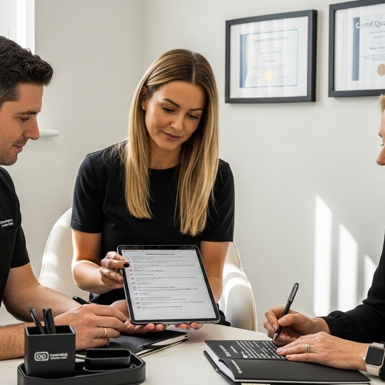 aesthetic consultation, patient checklist, professional advice