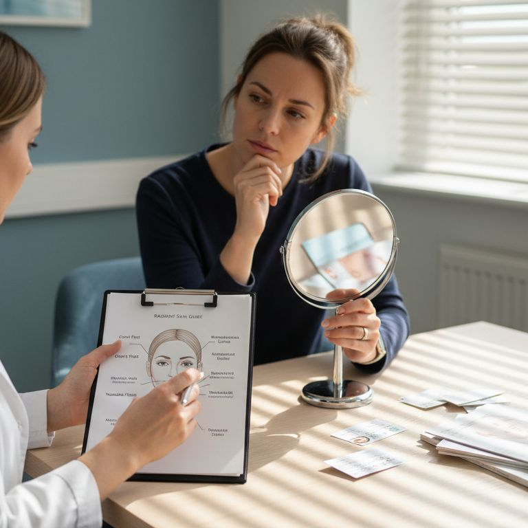 Facial contour consultation in clinic setting