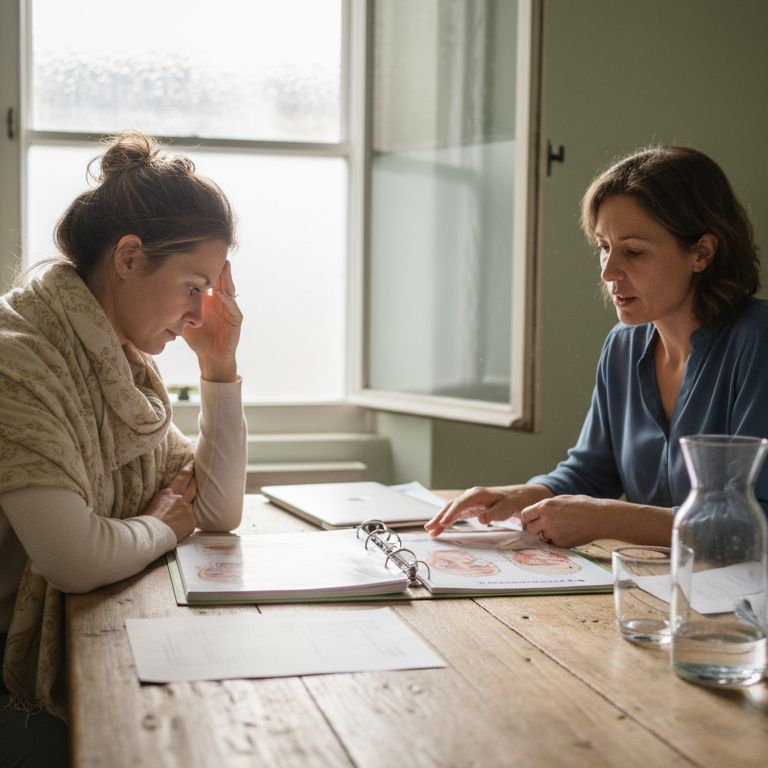 Woman consulting about upper face treatments